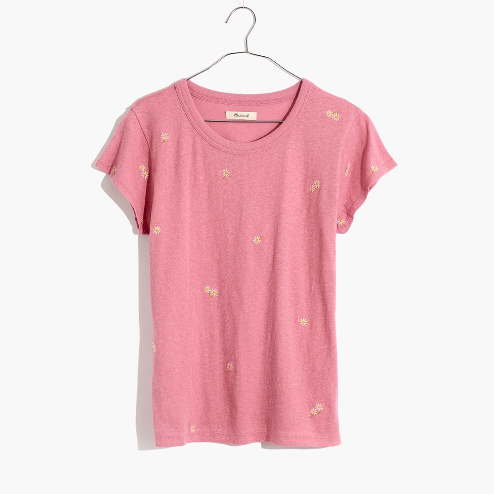 Madewell The Daisy Embroidered Perfect Vintage Tee
